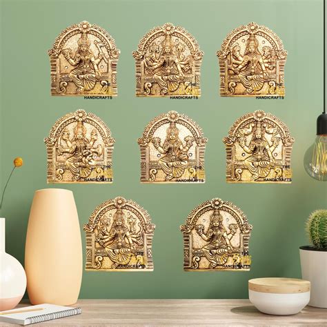 brass ashtalakshmi wall hanging set hindu temple decor temple decor