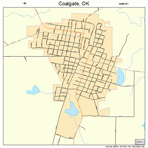 coalgate oklahoma street map