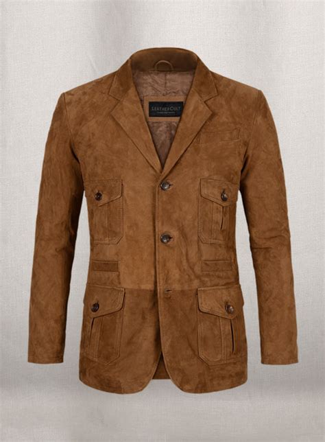 Soft Caramel Brown Suede Leather Blazer 712 Leathercult Genuine Custom Leather Products