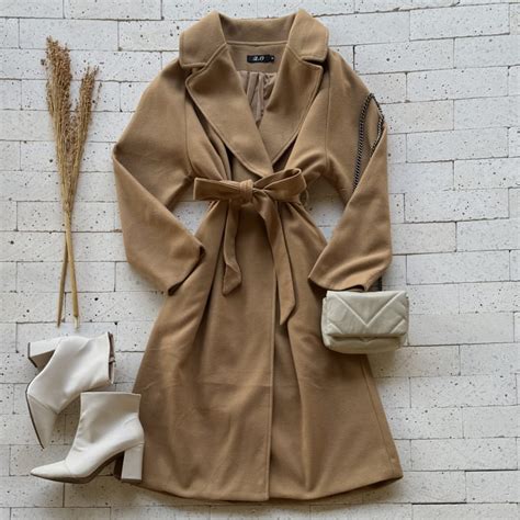 CASACO FEMININO SOBRETUDO PREMIUM NUDE Dondoca Moda Feminina