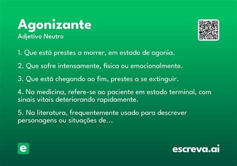 Agoniante Significado - Agonizante - Significado e Sinônimo - escreva.ai