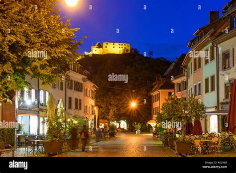 castle Staufen street Hauptstraße Staufen im Breisgau Schwarzwald