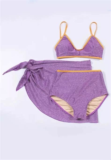 Buy LYCKA LMN1010 Korean Lady Bikini Swimwear Purple 2025 Online ZALORA