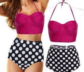 High Waist Polka Dot Bikini Set On Luulla