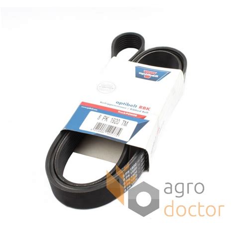 Multiple V-ribbed belt 8PK1920 [Optibelt] OEM:R124786 for John Deere ...