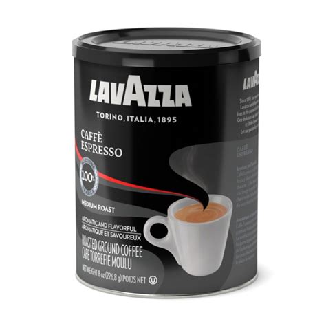 Lavazza Caffe Espresso Ground Coffee Blend Medium Roast Ounce Cans