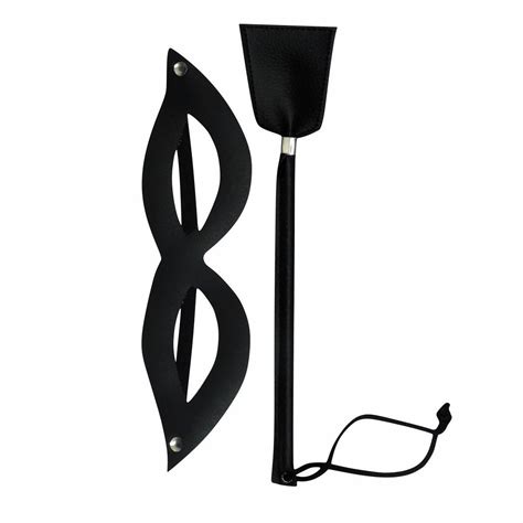 Kit Tiazinha Em Couro Sint Tico M Scara E Chibata Brasil Fetiche Sex Shop Flower Love