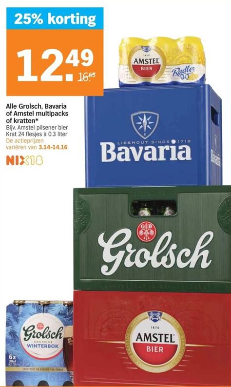 Alle Grolsch Bavaria Of Amstel Multipacks Of Kratten Aanbieding Bij