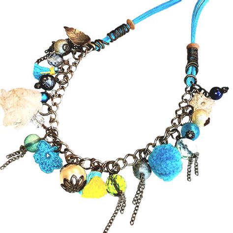 Colar Indy Turquesa Nude Amarelo Maitasuna Acess Rios