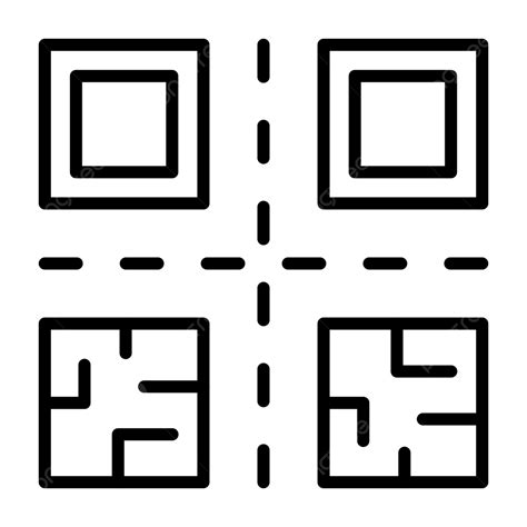 Qr Code Line Icon Vector Qr Code Icon Bar Code Code Png And Vector