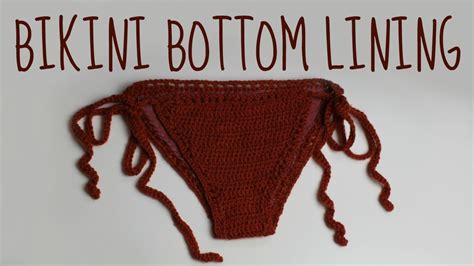 Lining For Your Crochet Bikini Bottoms Easy DIY Tutorial YouTube
