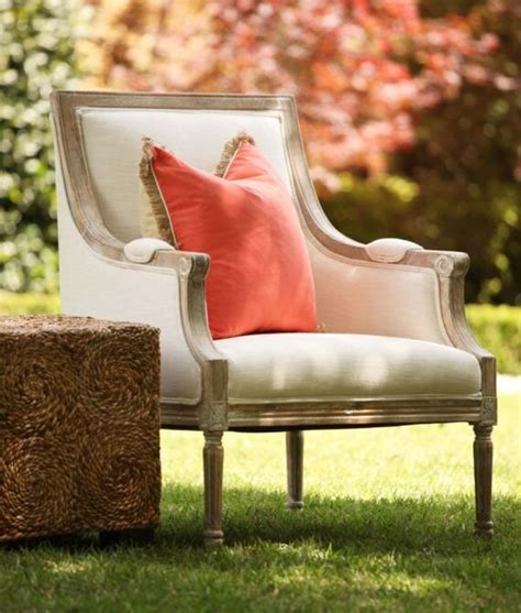 Ivory Linen Arm Chair Perch Decor