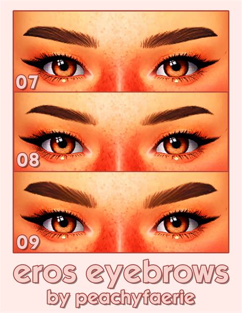 Eros Eyebrows Set ღ peachyfaerie Sims Sims 4 Sims 4 mm cc