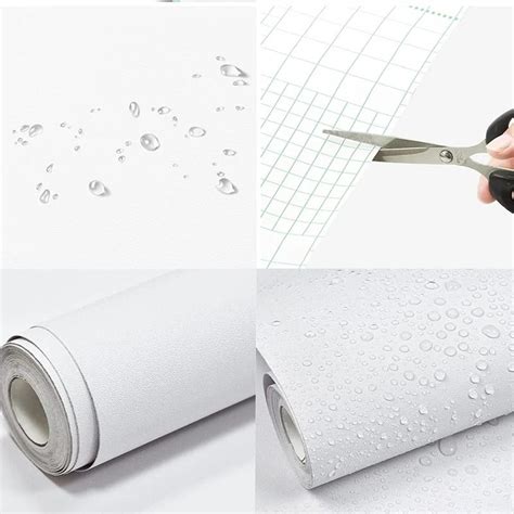 waterproof matte white  adhesive vinyl wallpaper  wal inspire