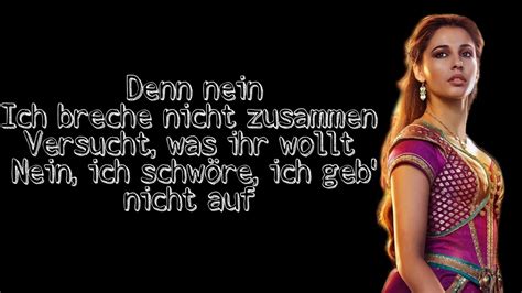 Julia Scheeser Ich Werd Niemals Schweigen Lyrics Aladdin Chords