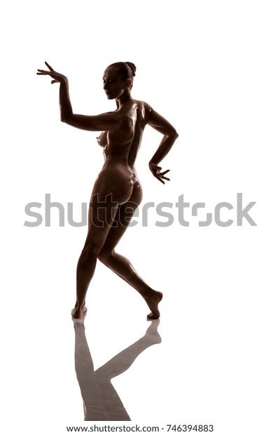 Naked Woman Posing Against White Background Stock Photo Shutterstock