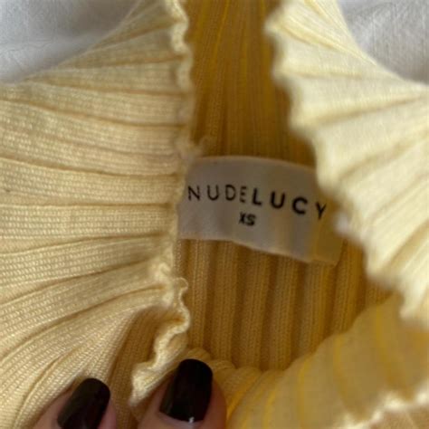 Super Cute Nude Lucy Butter Yellow Turtleneck Such Depop