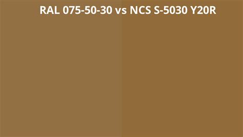 Ral 075 50 30 Vs Ncs S 5030 Y20r Ral Colour Chart Uk