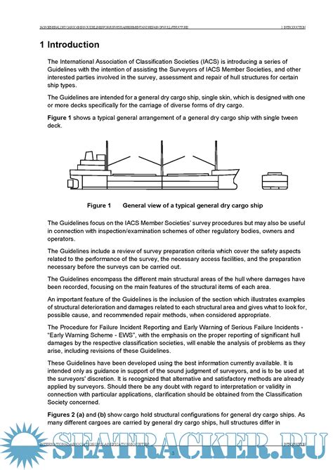 General Dry Cargo Ships Guidelines For Surveys Assessment And Repair Of Hull Structures