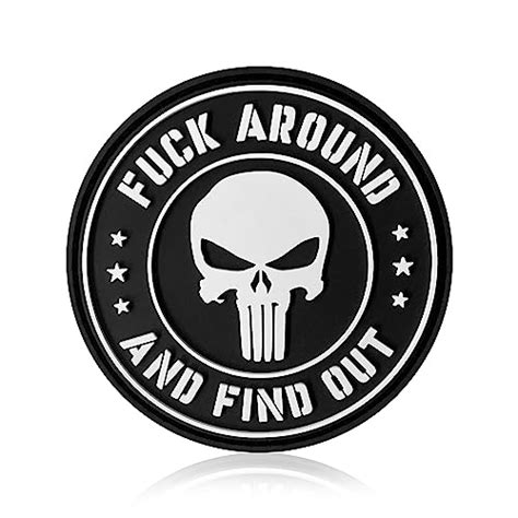 Fafo Punisher Pvc Patch Fuck Around And Find Out Funny Tactical Patches Molle Accessories