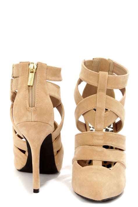 Sexy Nude Shoes Pointed Toe Pumps Velvet Shoes 42 00