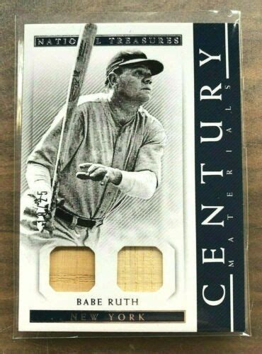 BABE RUTH Yankees Game Used Bat 2018 Treasures Materials Dual Bat