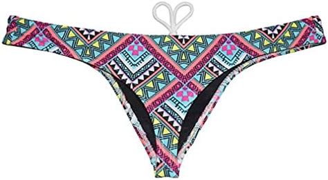 Orocojuco Sport Mens Print Thong Swimsuit Contour Pouch Bikini Swimwear Board Surf Short Trunks