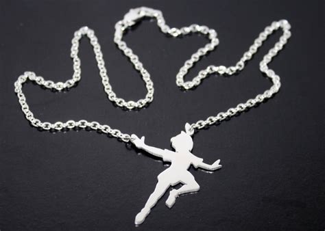 Peter Pan Necklace Sterling Silver Peter Pan Pendant Fairy Etsy