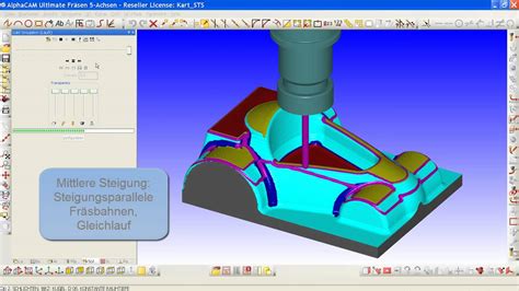 Licom Alphacam Gokart D Fr Sen Cad Cam Cnc Youtube