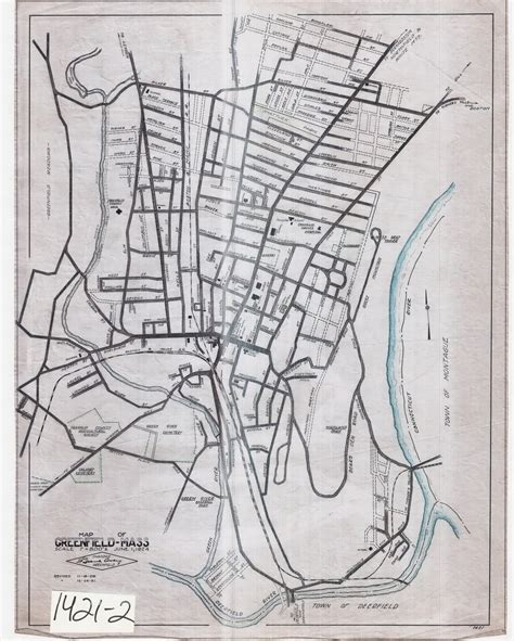 Map of Greenfield Street Map 1924 rve to 1931 Greenfield 1421-2 - Map ...