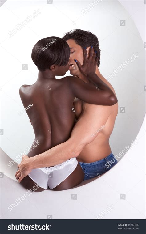 Loving Affectionate Nude Heterosexual Couple Sensual Stock Photo