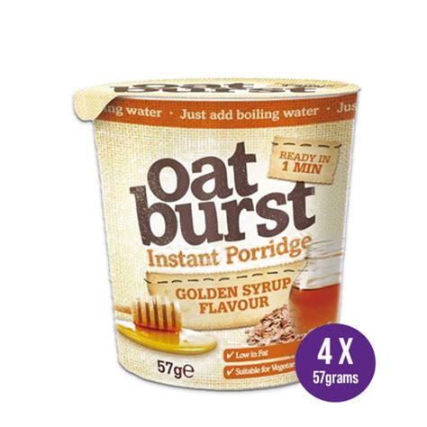 Instant Golden Syrup Porridge 4pots X 57g 4pack Bargainmart