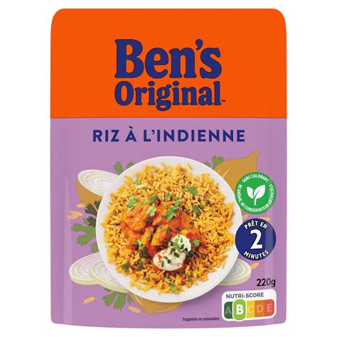 BEN S ORIGINAL Riz à l indienne sachet express 1 personne 220g pas cher