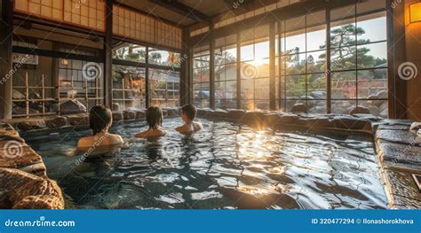 Japanese Hot Spring Resort Ai Generated Stock Photo Image Of Hotel Light