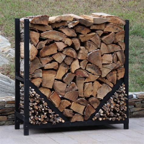 Shelterit 48 In X 15 In X 48 In Steel Half Cord Firewood Rack In The