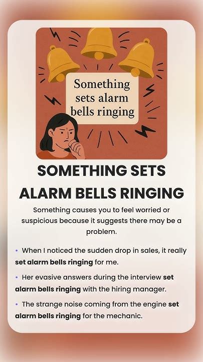 sets alarm bells ringing english idiom idiom vocabulary