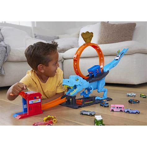 Hot Wheels City T Rex Loop Ve Akrobasi Oyun Seti 1 Oyuncak Arabalı Parkur Seti HKX42 Toyzz Shop