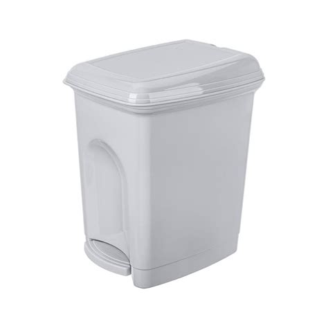 Ведро-контейнер для мусора Комус 7 л, с педалью, светло-серый 1747281 ...