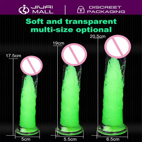 JIUAI Luminous Green Dildo For Women Muli Size Easy Wash Penise For Female Sex Toys Shopee