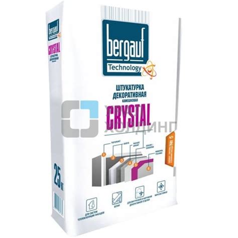 Декоративная камешковая штукатурка Бергауф Crystal, белая 25 кг. купить ...