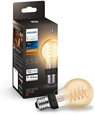 Philips Hue White Filament A60 Smart Light Bulb E27 Edison Screw 7W