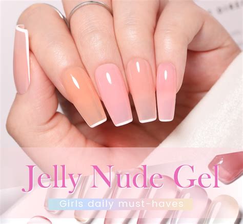 Born Pretty Ml Jelly Nude Pink Nail Gel Polish Long Lasting Soak Off Uv Led Manicure For Nail