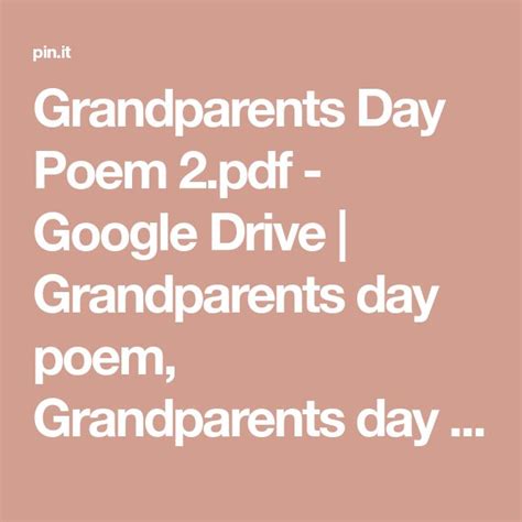 Grandparents Day Poem 2.pdf - Google Drive | Grandparents day poem ...