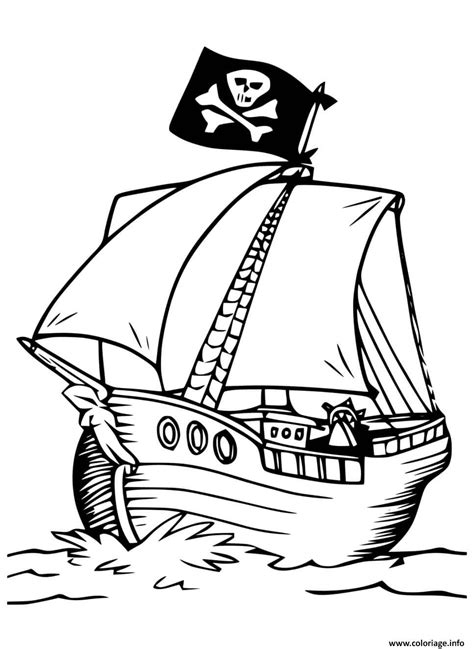 Coloriage Pirates Impressionnant Images Dessin Facile Bateau Pirate