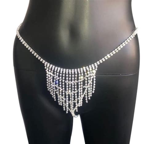 Sexy Rhinestone Bikini Set Crystal Body Chain Jewelry Sexy Etsy