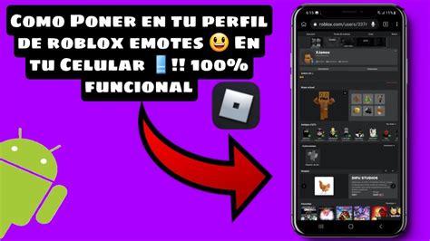 Como Poner En Tu Perfil De Roblox Emotes En Tu Celular