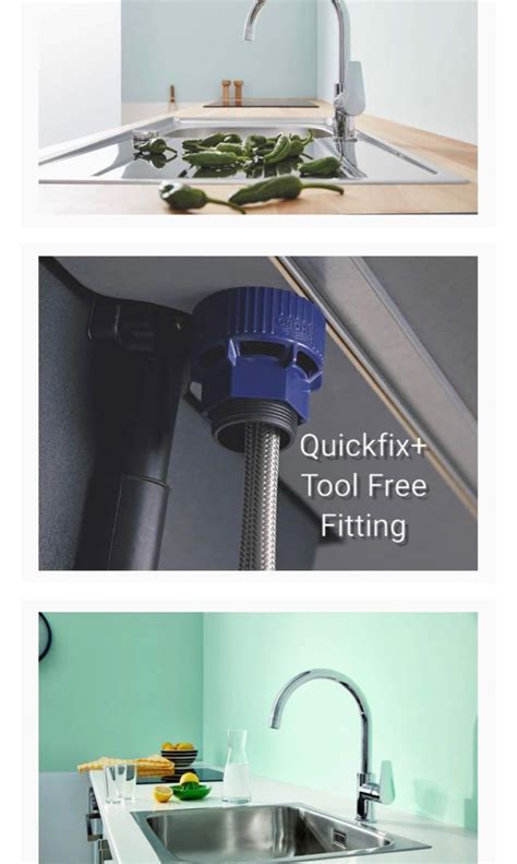 Grohe Bauedge Sink Mixer Single Lever, Chrome 31367001, Furniture ...