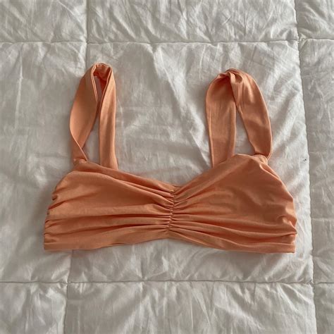 Oh Polly Orange Bikini Top Worn 1 Time Final Depop
