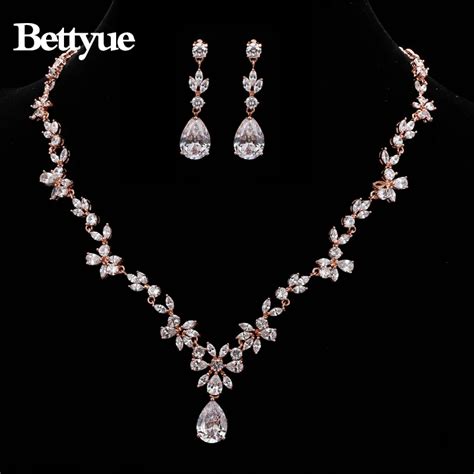 Bettyue модный бренд набор стильной бижутерии AAA циркон два цвета ...