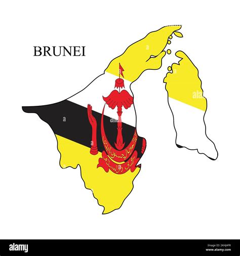 Brunei Map Vector Illustration Global Economy Famous Country South